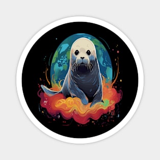 Harp Seal Earth Day Magnet